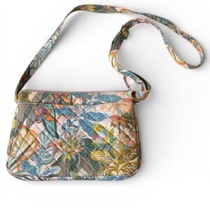 Vera Bradley Rain Forest Canopy Crossbody Bag Purse Bright Tropical